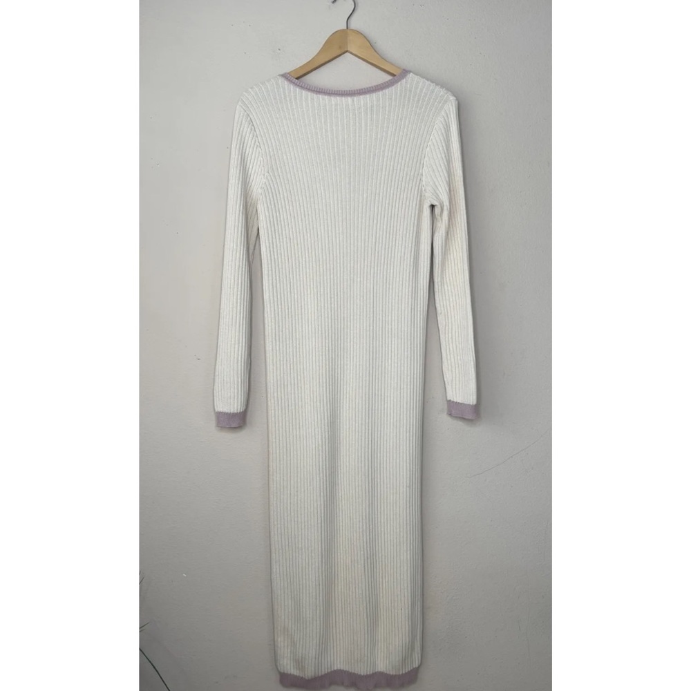 AYNI SWEATER RIBBED LONG SLEEVES DRESS - Picture 3 of 5